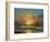 Sailboat Against A Background Of Sea Sunset, Oil Painting-Lilun-Framed Art Print