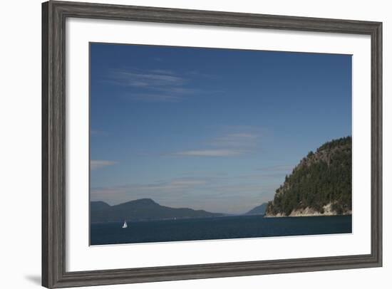 Sailboat and Islands, San Juan Islands, Washington, USA-Merrill Images-Framed Photographic Print