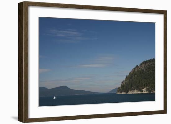 Sailboat and Islands, San Juan Islands, Washington, USA-Merrill Images-Framed Photographic Print