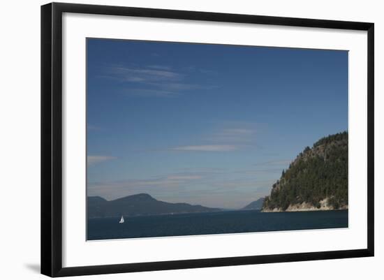 Sailboat and Islands, San Juan Islands, Washington, USA-Merrill Images-Framed Photographic Print