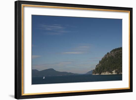 Sailboat and Islands, San Juan Islands, Washington, USA-Merrill Images-Framed Photographic Print