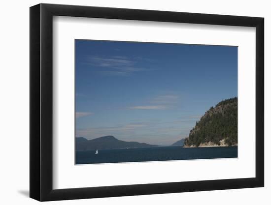 Sailboat and Islands, San Juan Islands, Washington, USA-Merrill Images-Framed Photographic Print