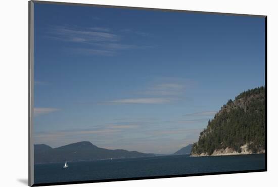 Sailboat and Islands, San Juan Islands, Washington, USA-Merrill Images-Mounted Photographic Print