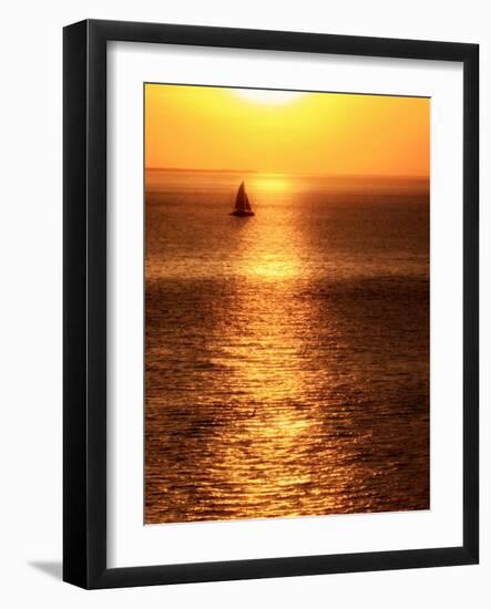 Sailboat at Sunset I-Kathy Mansfield-Framed Art Print
