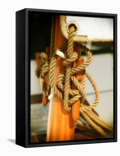 Sailboat cleat-Savanah Plank-Framed Stretched Canvas