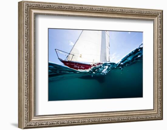 Sailboat Competing in the Grenada Sailing Festival, Grenada-null-Framed Photographic Print