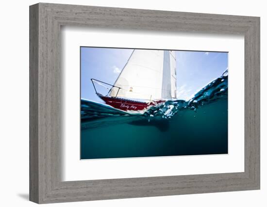 Sailboat Competing in the Grenada Sailing Festival, Grenada-null-Framed Photographic Print