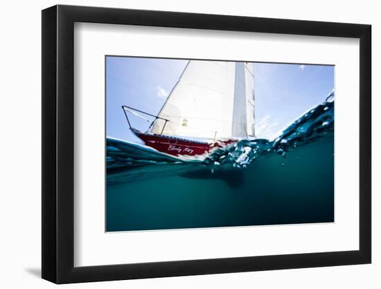 Sailboat Competing in the Grenada Sailing Festival, Grenada-null-Framed Photographic Print