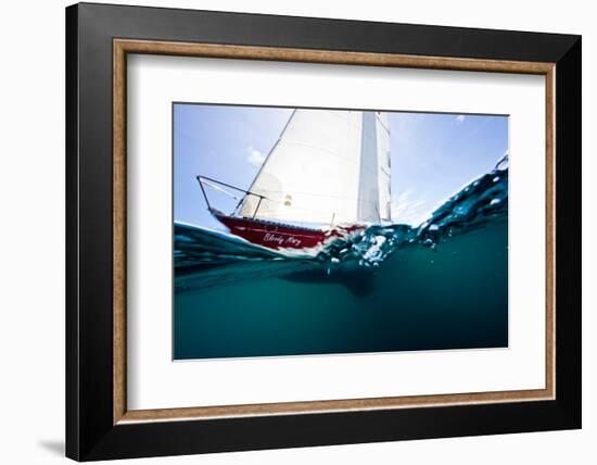 Sailboat Competing in the Grenada Sailing Festival, Grenada-null-Framed Photographic Print