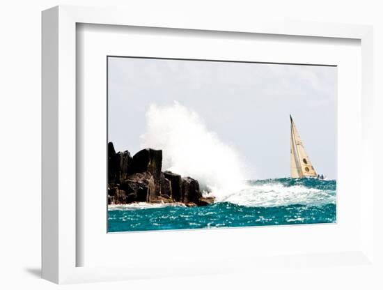 Sailboat Competing in the Grenada Sailing Festival, Grenada-null-Framed Photographic Print