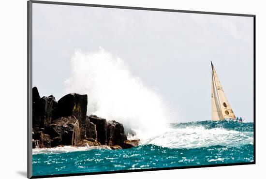 Sailboat Competing in the Grenada Sailing Festival, Grenada-null-Mounted Photographic Print