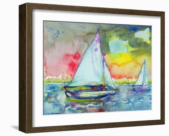 Sailboat Evening-Brenda Brin Booker-Framed Giclee Print