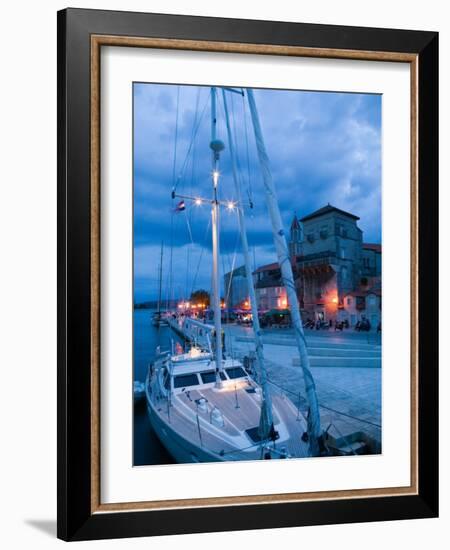 Sailboat in Harbor, Trogir, Croatia-Russell Young-Framed Photographic Print