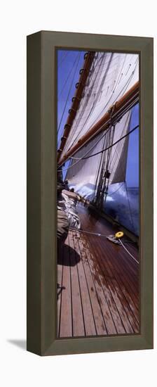 Sailboat in the Sea, Antigua, Antigua and Barbuda-null-Framed Premier Image Canvas