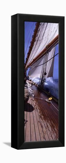 Sailboat in the Sea, Antigua, Antigua and Barbuda-null-Framed Premier Image Canvas