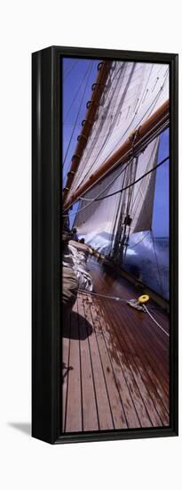 Sailboat in the Sea, Antigua, Antigua and Barbuda-null-Framed Premier Image Canvas