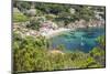 Sailboat in the turquoise sea, Porto Azzurro, Elba Island, Livorno Province, Tuscany, Italy, Europe-Roberto Moiola-Mounted Photographic Print