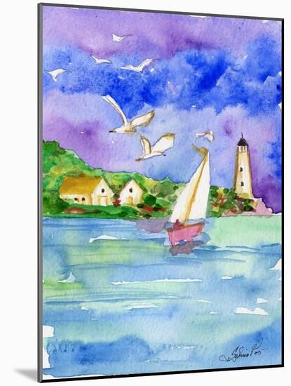 Sailboat Near the Shore-sylvia pimental-Mounted Art Print