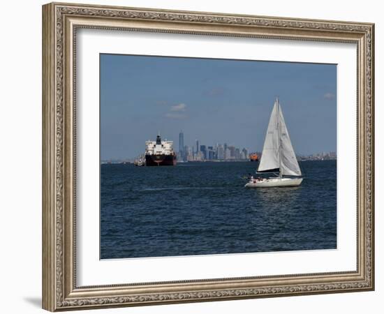 Sailboat, New York Harbor, 2016-Anthony Butera-Framed Giclee Print