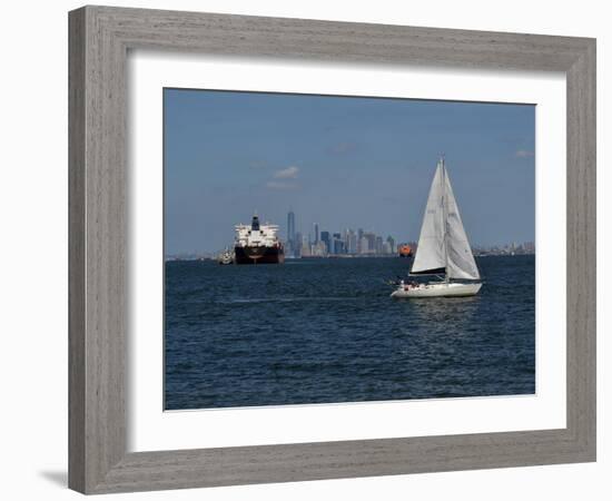 Sailboat, New York Harbor, 2016-Anthony Butera-Framed Giclee Print