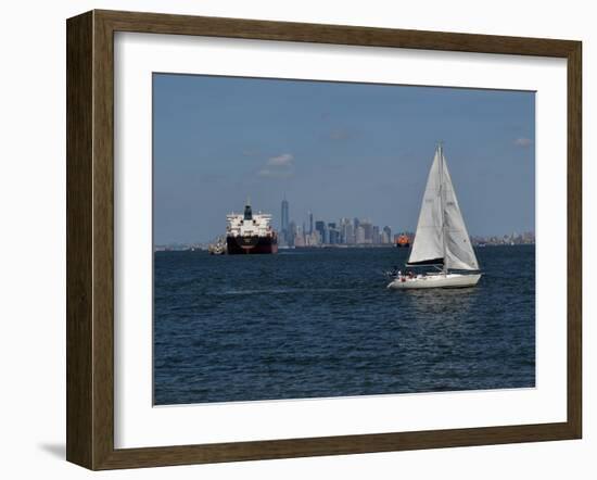 Sailboat, New York Harbor, 2016-Anthony Butera-Framed Giclee Print