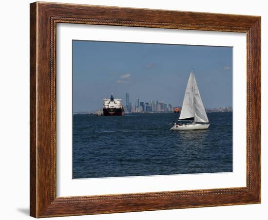 Sailboat, New York Harbor, 2016-Anthony Butera-Framed Giclee Print