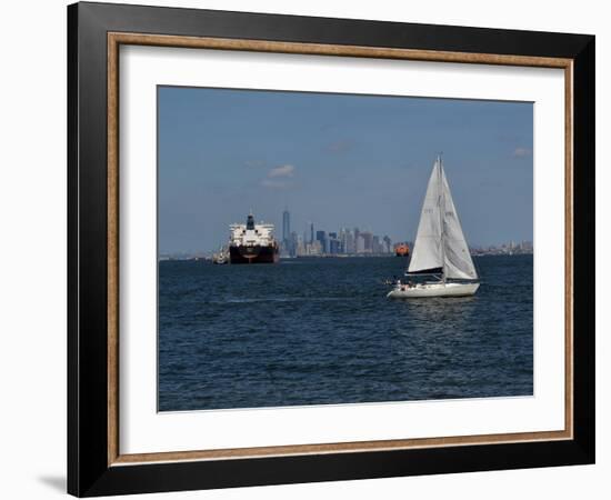 Sailboat, New York Harbor, 2016-Anthony Butera-Framed Giclee Print