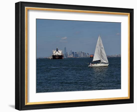 Sailboat, New York Harbor, 2016-Anthony Butera-Framed Giclee Print