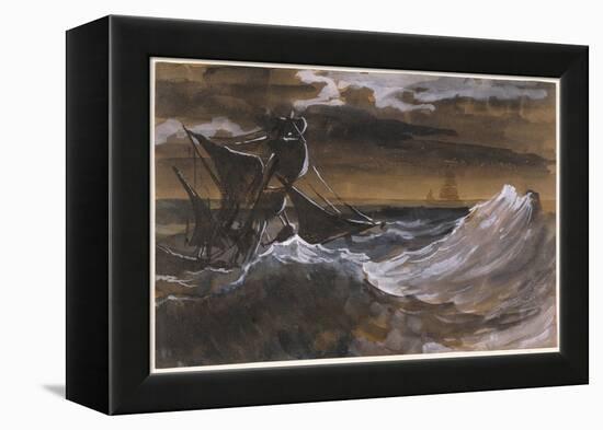 Sailboat on a Raging Sea, c.1818-9-Theodore Gericault-Framed Premier Image Canvas