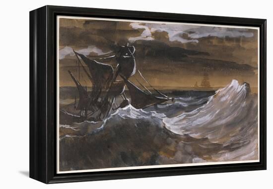 Sailboat on a Raging Sea, c.1818-9-Theodore Gericault-Framed Premier Image Canvas