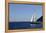 Sailboat on Aegean Sea Santorini Greece-null-Framed Stretched Canvas