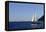 Sailboat on Aegean Sea Santorini Greece-null-Framed Stretched Canvas