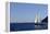 Sailboat on Aegean Sea Santorini Greece-null-Framed Stretched Canvas