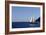 Sailboat on Aegean Sea Santorini Greece-null-Framed Photo