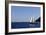 Sailboat on Aegean Sea Santorini Greece-null-Framed Photo