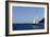 Sailboat on Aegean Sea Santorini Greece-null-Framed Photo