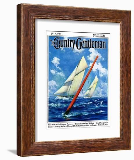 "Sailboat Race," Country Gentleman Cover, July 1, 1928-Anton Otto Fischer-Framed Giclee Print