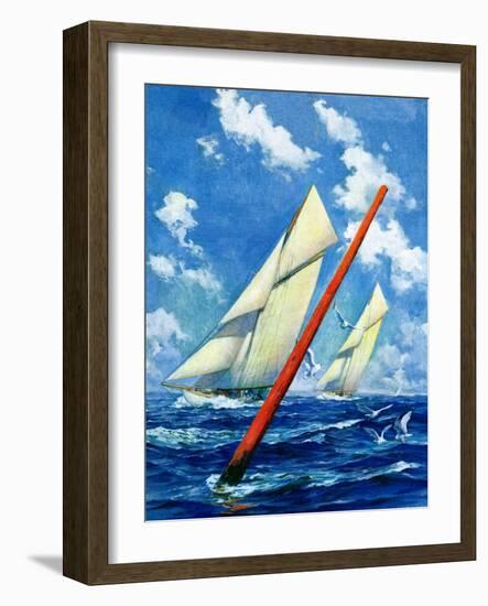 "Sailboat Race,"July 1, 1928-Anton Otto Fischer-Framed Giclee Print