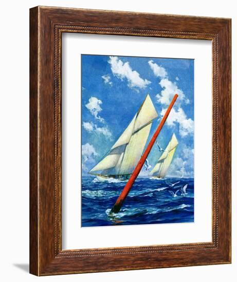 "Sailboat Race,"July 1, 1928-Anton Otto Fischer-Framed Giclee Print