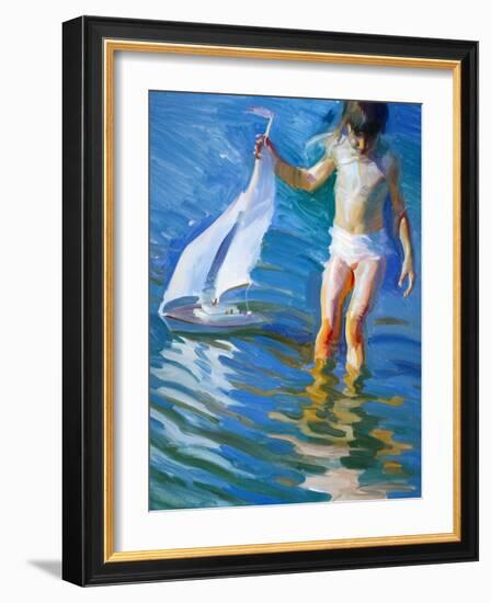 Sailboat Reflections-John Asaro-Framed Premium Giclee Print