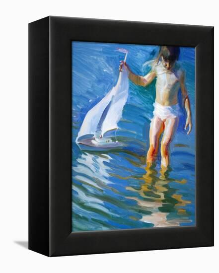 Sailboat Reflections-John Asaro-Framed Premier Image Canvas