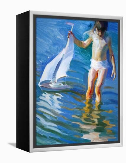 Sailboat Reflections-John Asaro-Framed Premier Image Canvas