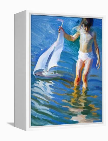 Sailboat Reflections-John Asaro-Framed Premier Image Canvas