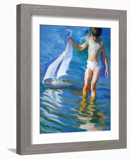 Sailboat Reflections-John Asaro-Framed Giclee Print