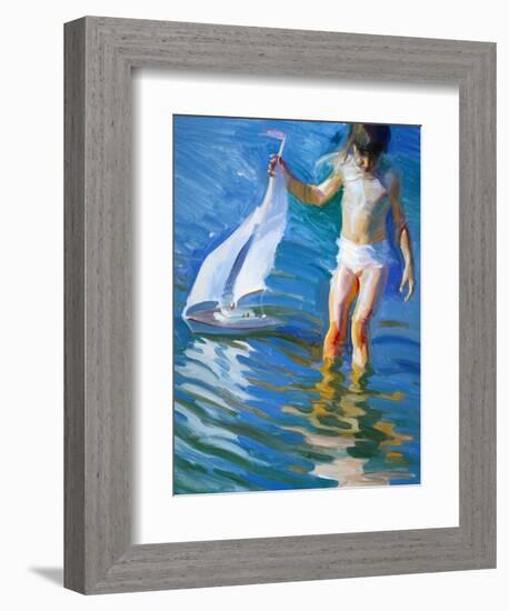 Sailboat Reflections-John Asaro-Framed Giclee Print