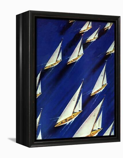 "Sailboat Regatta," June 29, 1940-Ski Weld-Framed Premier Image Canvas