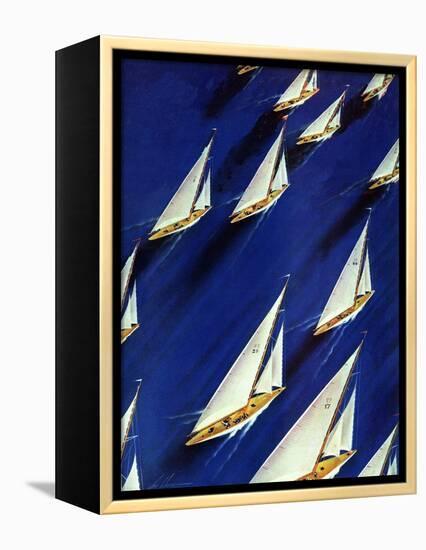 "Sailboat Regatta," June 29, 1940-Ski Weld-Framed Premier Image Canvas