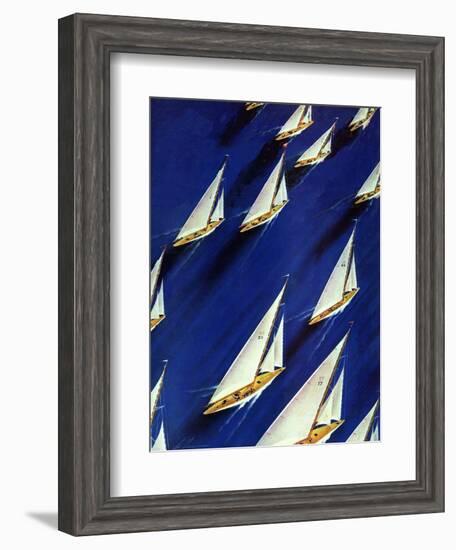 "Sailboat Regatta," June 29, 1940-Ski Weld-Framed Giclee Print