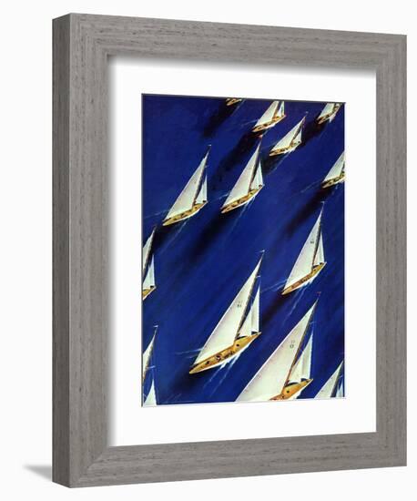 "Sailboat Regatta," June 29, 1940-Ski Weld-Framed Giclee Print