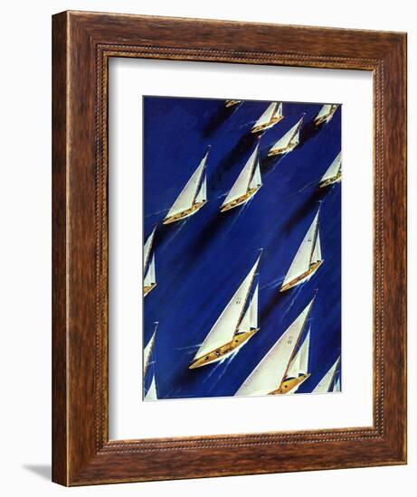 "Sailboat Regatta," June 29, 1940-Ski Weld-Framed Giclee Print